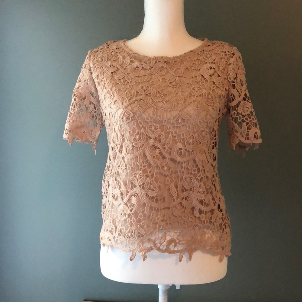 Blush Lace Top